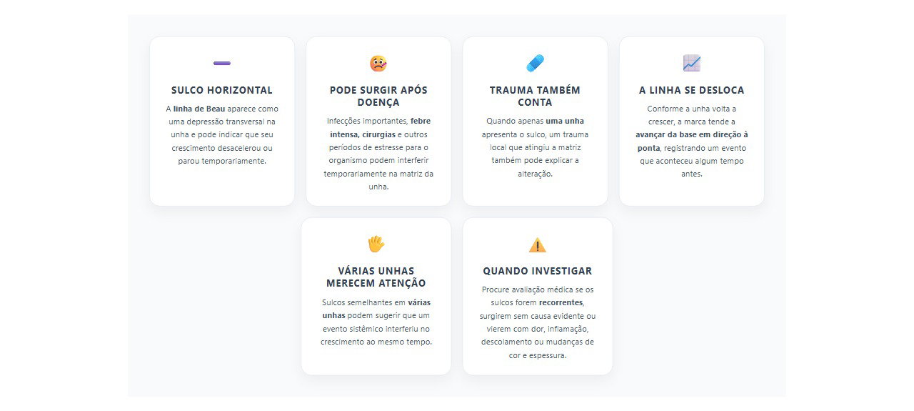 Linha funda na unha após doença: 6 sinais para entender a linha de Beau