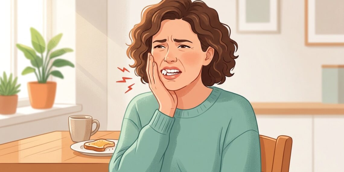 Dor ao morder que melhora ao soltar a pressão pode estar relacionada a um dente rachado.