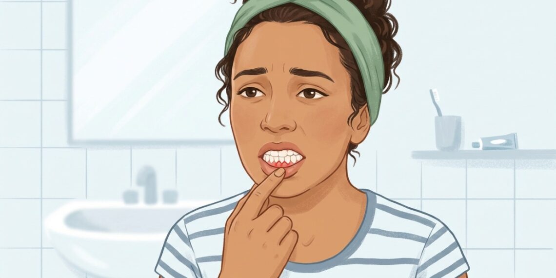 Gengiva aumentada entre os dentes pode aparecer após o início de alguns remédios para pressão.
