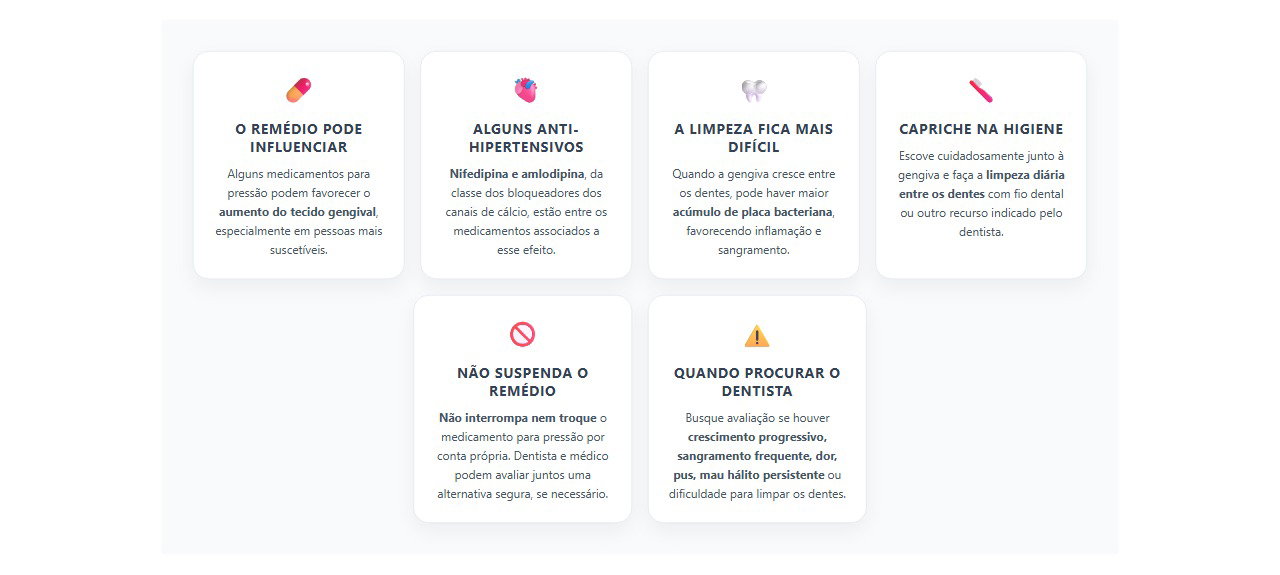 Gengiva crescendo após remédio para pressão: 6 pontos para entender e cuidar