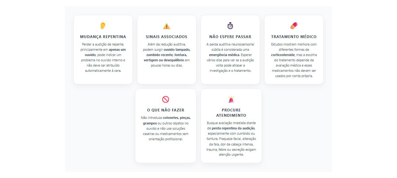 Perda auditiva súbita: sinais de alerta que exigem atendimento rápido