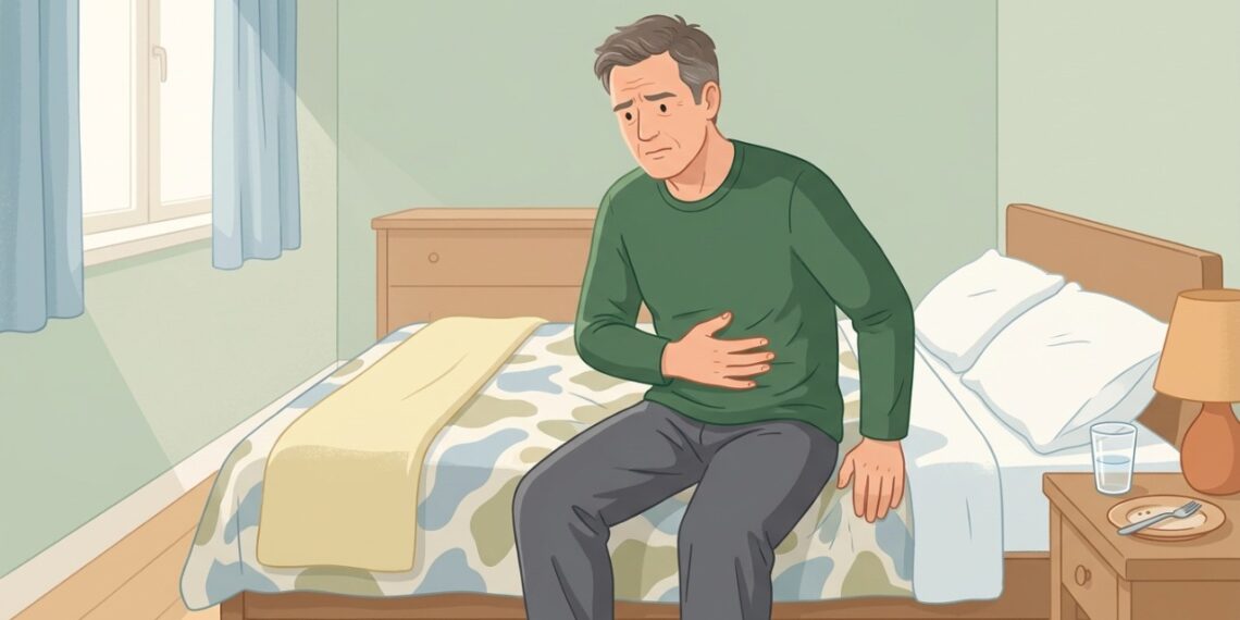 Deitar pouco depois de comer pode favorecer azia e sintomas de refluxo à noite.