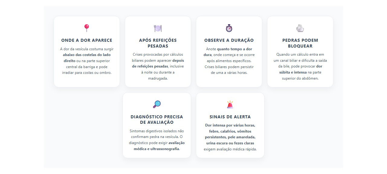 Dor do lado direito após refeição pesada: sinais de que pode ser a vesícula