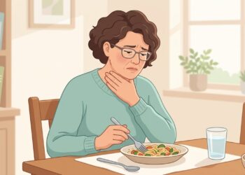 Sensação recorrente de comida presa ao engolir pode indicar disfagia e merece investigação.