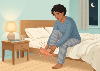 Queimação e formigamento nos pés podem estar relacionados à neuropatia diabética.