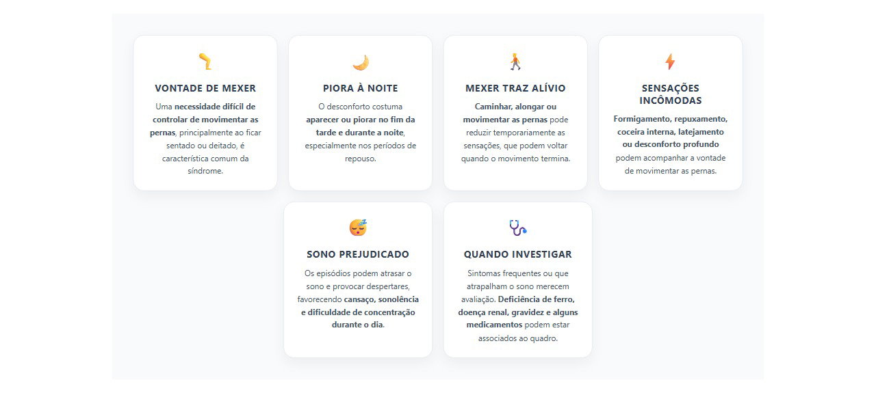 Pernas inquietas à noite: sinais que ajudam a reconhecer a síndrome