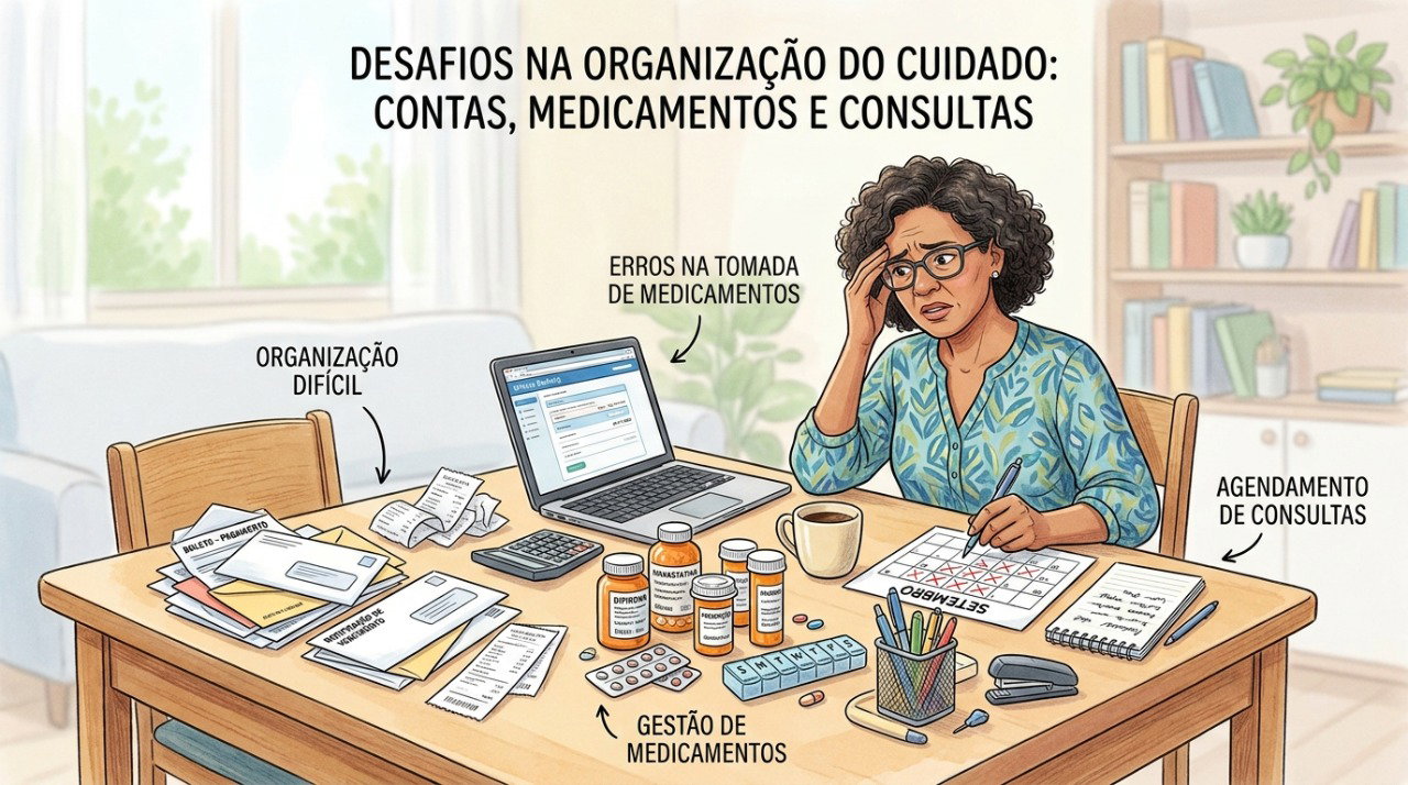 Dificuldades novas em tarefas cotidianas podem indicar alterações de memória que precisam ser investigadas.