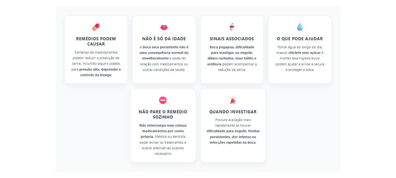 Boca seca persistente: remédios podem estar por trás do problema