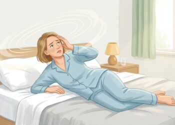 Tontura ao virar na cama pode estar relacionada a alterações do equilíbrio no ouvido interno.