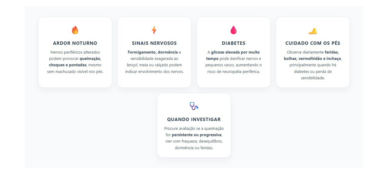 Queimação nos Pés à Noite: Sinais de Alerta dos Nervos