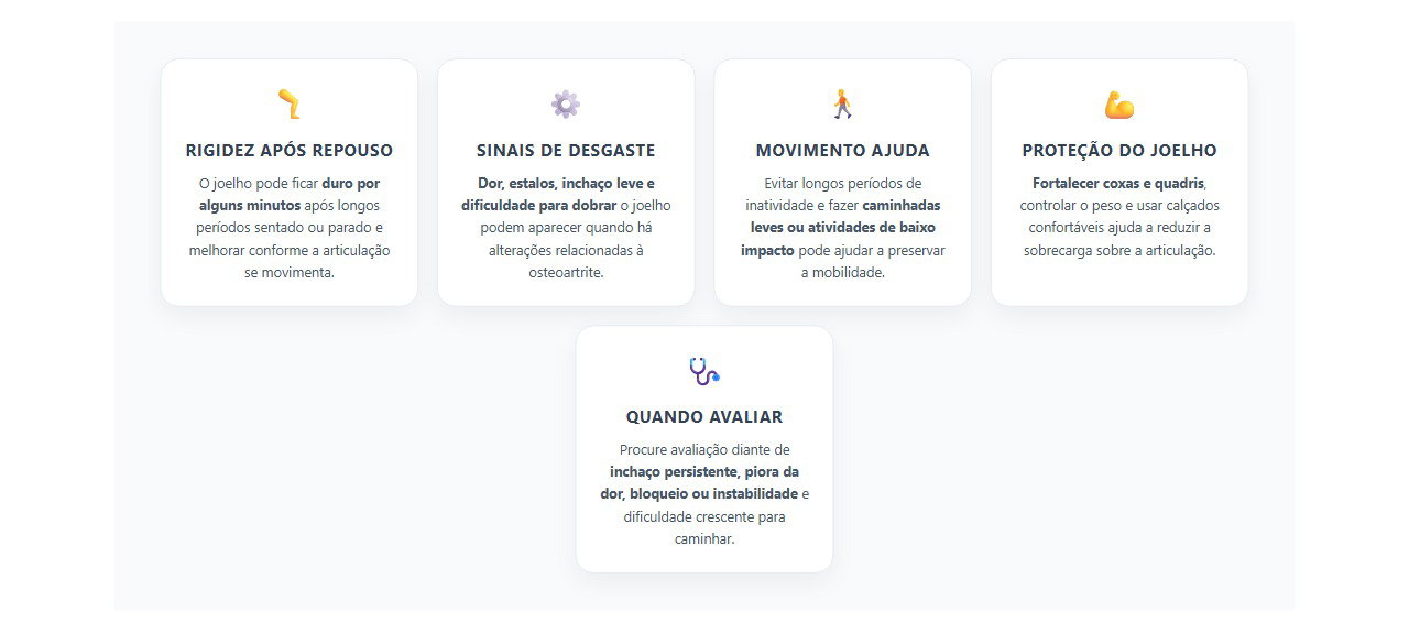 Joelho Duro ao Levantar: Sinais de Desgaste na Articulação