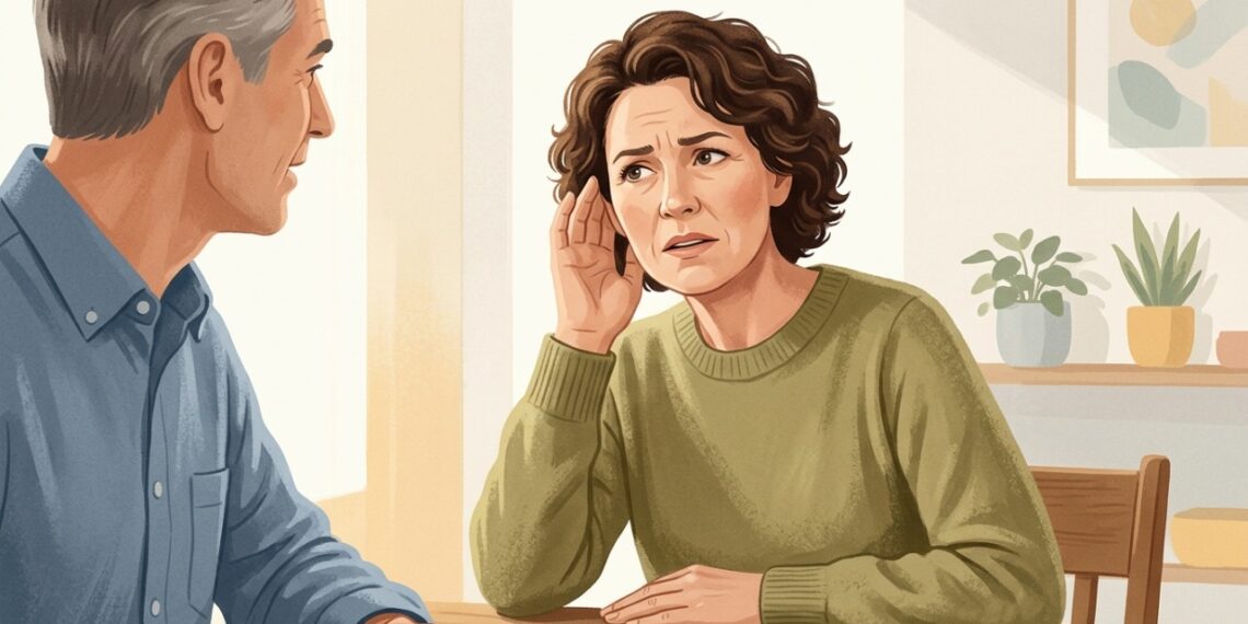 Dificuldade para entender conversas, especialmente com ruído, pode ser um sinal de perda auditiva.