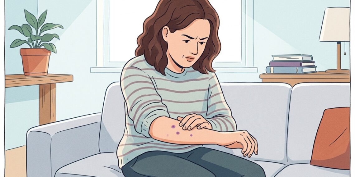 Manchas roxas que surgem sem uma batida clara merecem atenção quando são frequentes ou aumentam.