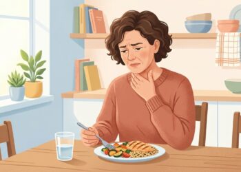 Sensação frequente de comida entalada pode indicar dificuldade para engolir e merece avaliação.