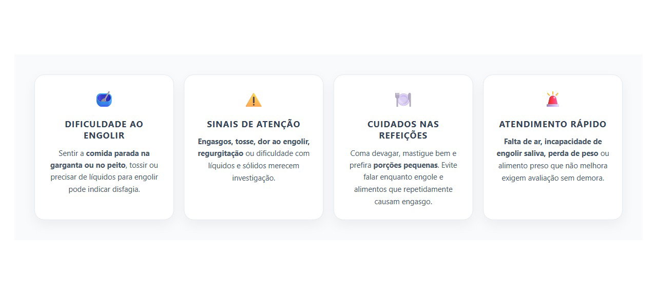 Comida Entalada na Garganta: Sinais de Disfagia que Merecem Atenção