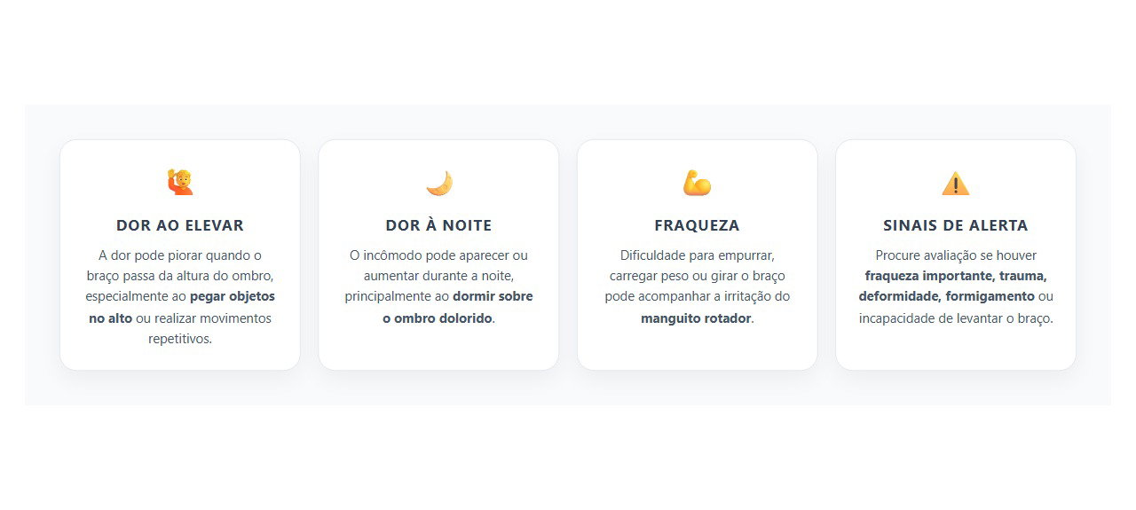 Dor no Ombro ao Levantar o Braço: Sinais de Irritação nos Tendões