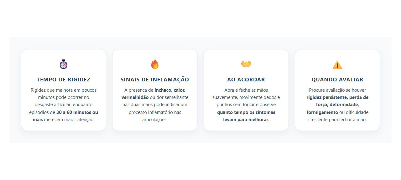 Rigidez nas Mãos ao Acordar: O Tempo de Duração Pode Indicar a Causa