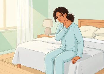 A posição ao dormir pode favorecer rigidez e dor no pescoço ao acordar.