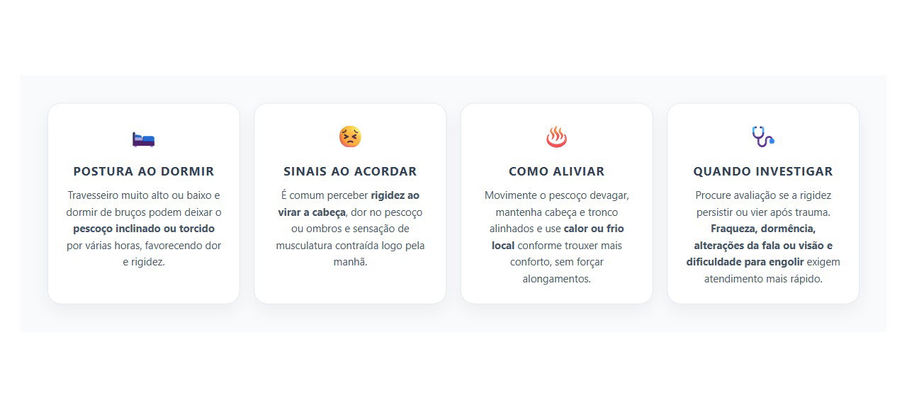 Pescoço Travado ao Acordar: Sinais de que a Posição de Dormir Pode Estar Pesando