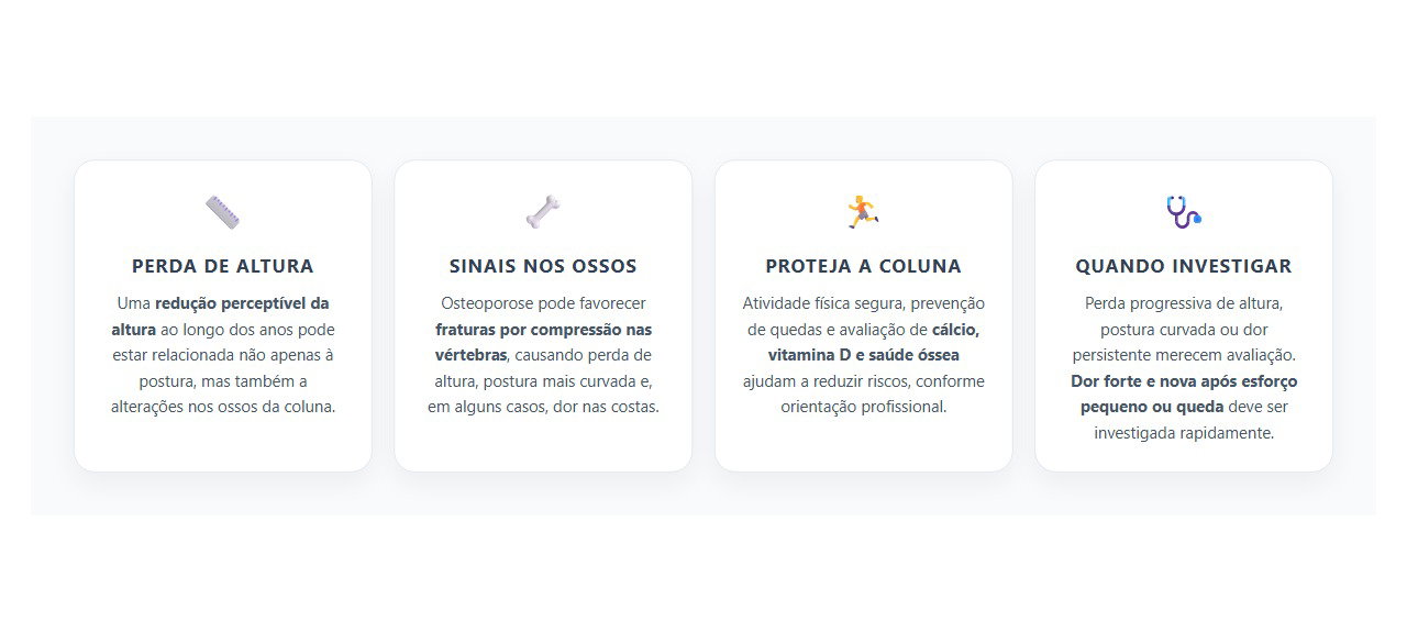 Perda de Altura com a Idade: Quando Pode Ser Sinal de Osteoporose