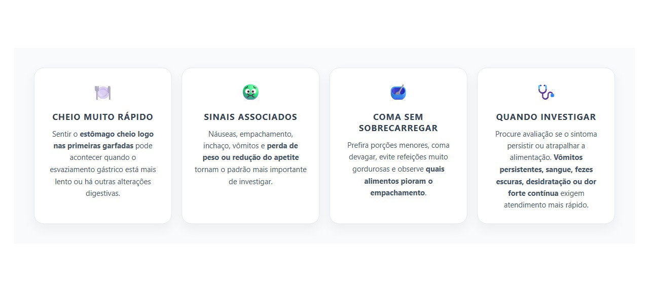 Saciedade Precoce: Quando Ficar Cheio com Pouca Comida Merece Investigação