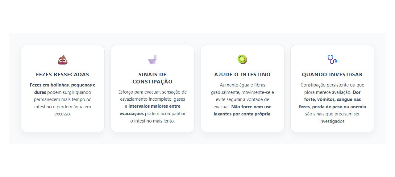 Fezes em Bolinhas e Ressecadas: Sinais de Intestino Lento e Constipação