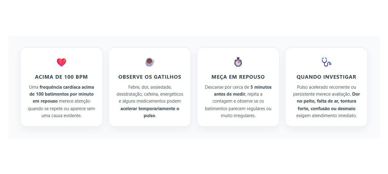 Coração Acima de 100 em Repouso: Quando o Pulso Acelerado Merece Investigação