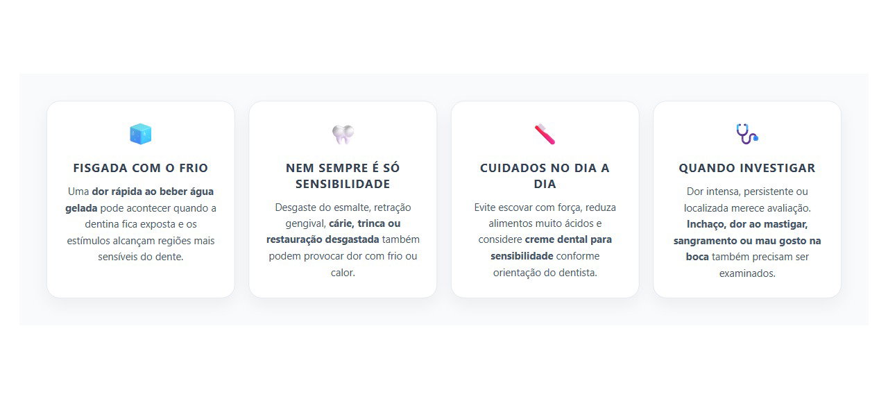 Dente Dói com Água Gelada: Quando a Sensibilidade Merece Avaliação