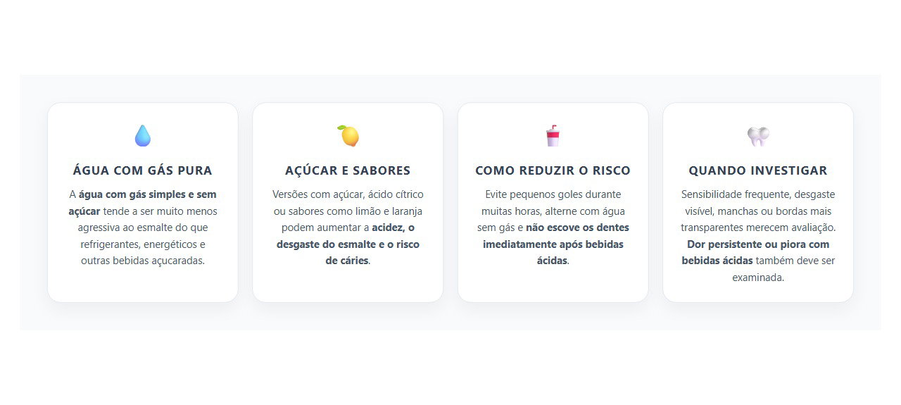 Água com Gás Faz Mal aos Dentes? Veja Quando a Acidez Merece Atenção