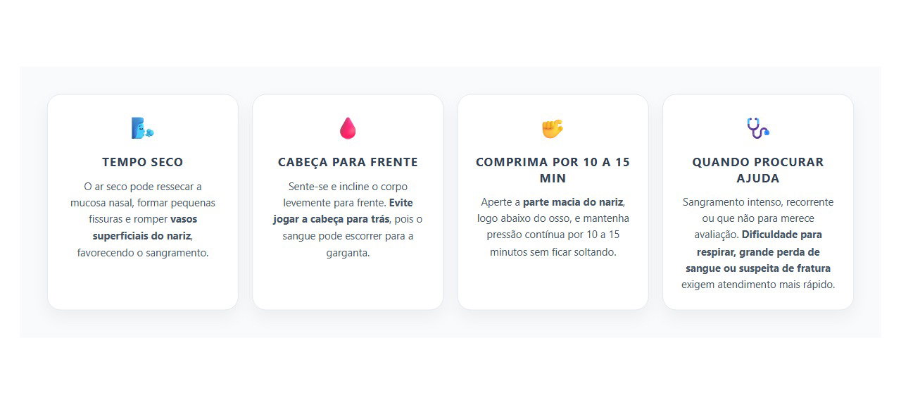 Nariz Sangrando no Tempo Seco: O Que Fazer e Por Que Não Inclinar a Cabeça para Trás