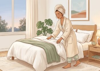 O banho morno à noite pode ajudar o corpo a relaxar e se preparar para o sono.