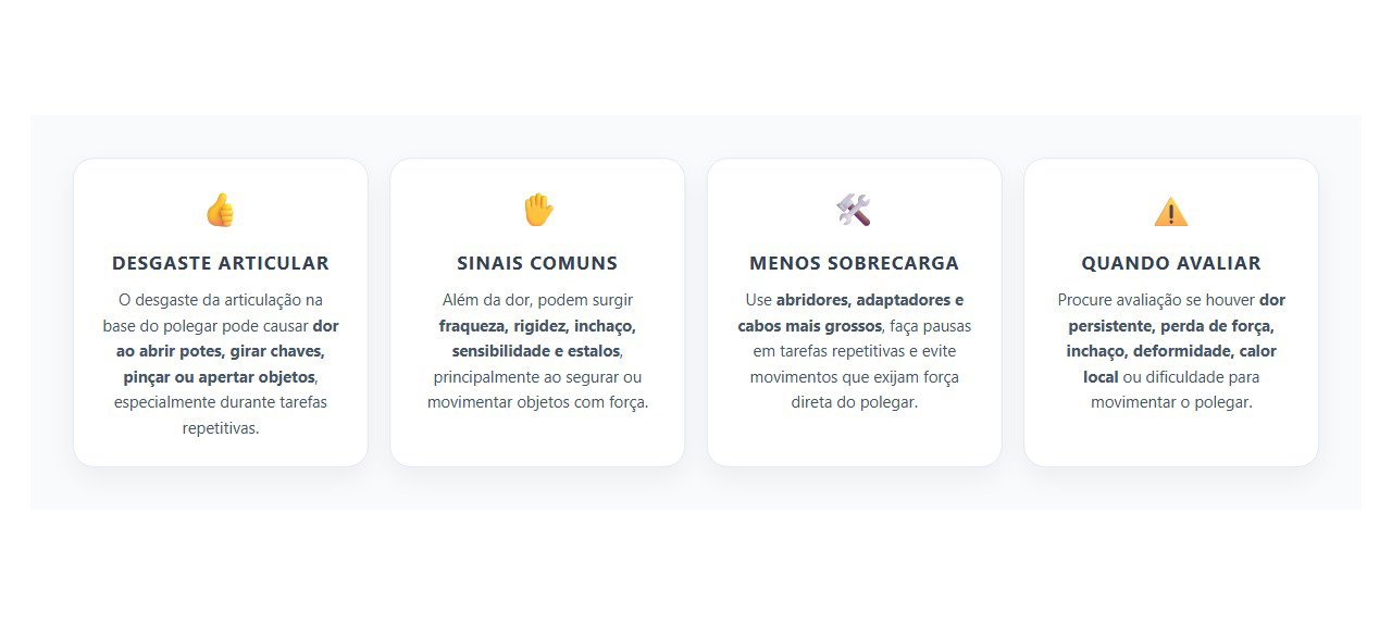 Dor na Base do Polegar: Sinais de Desgaste e Como Reduzir a Sobrecarga