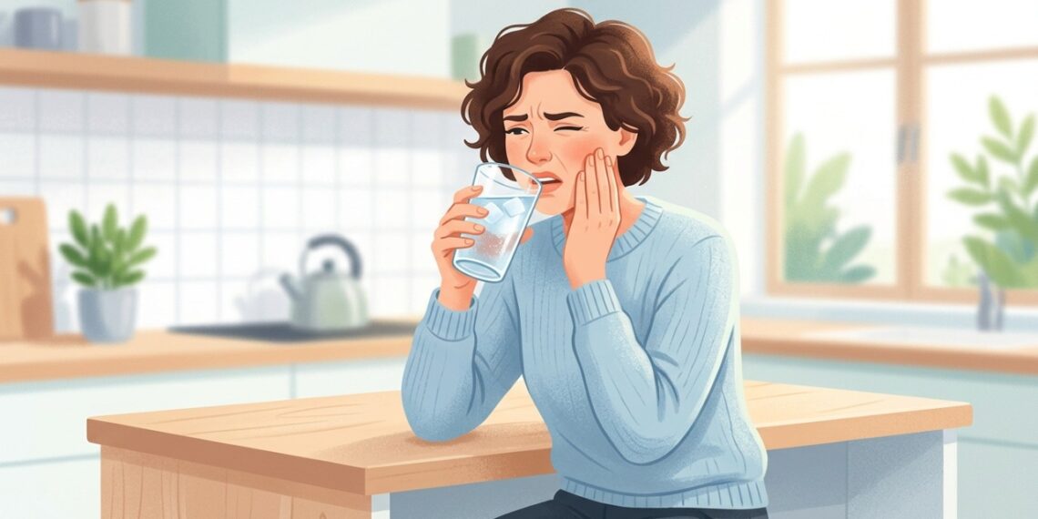 Dor rápida ao beber algo gelado pode ser um sinal de sensibilidade dentária. MouthHealthy