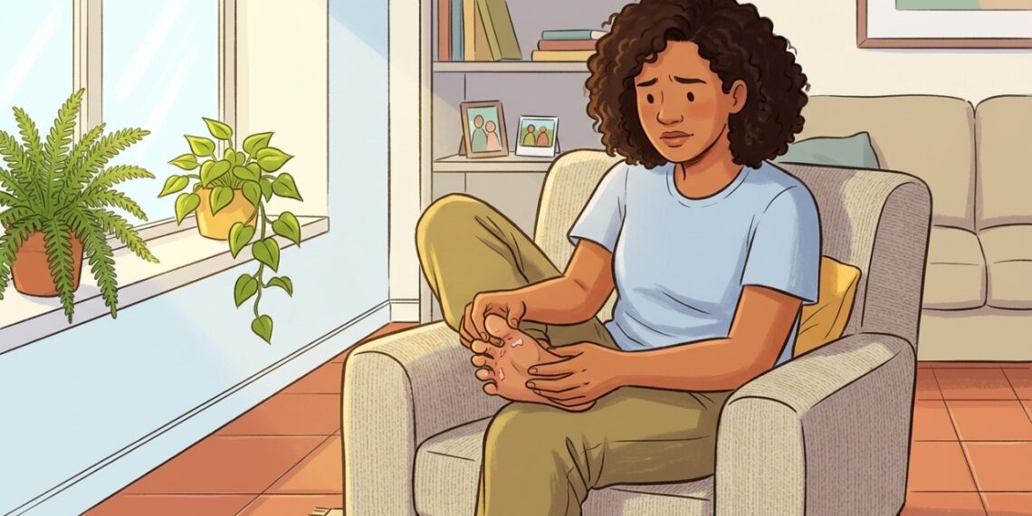 Coceira e descamação entre os dedos dos pés podem ser sinais de micose.