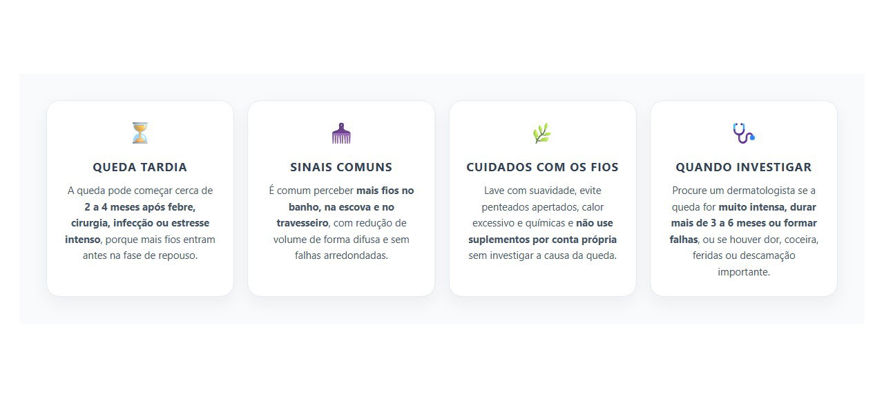Queda de Cabelo Meses Depois de Febre ou Estresse: Entenda o Eflúvio Telógeno