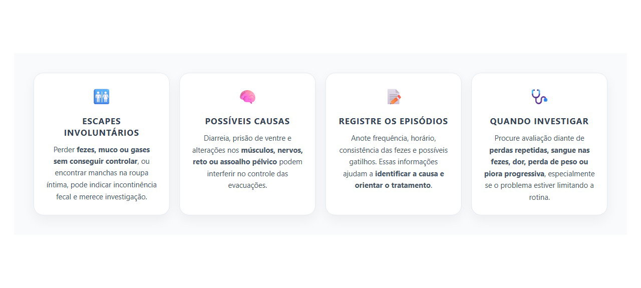 Escape de Fezes sem Perceber: Sinais de Incontinência Fecal e Quando Investigar