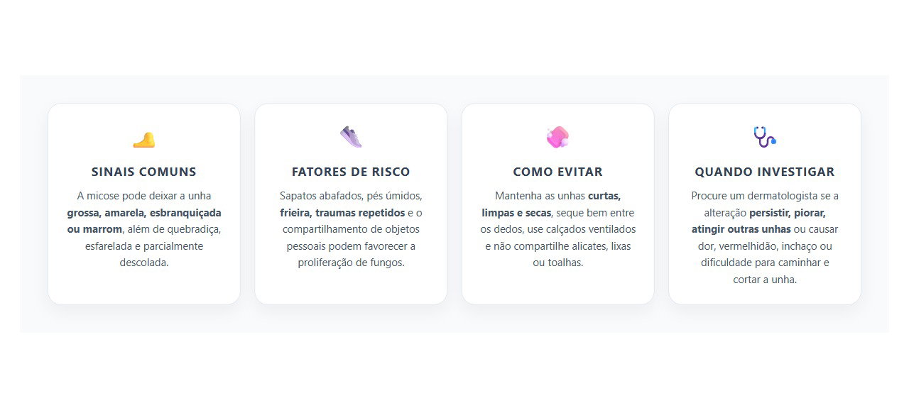 Unha Grossa, Amarela e Quebradiça: Sinais de Micose e Cuidados Importantes