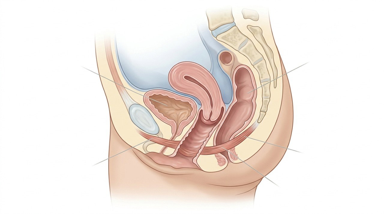 No prolapso, estruturas da pelve podem descer e causar pressão ou saliência na vagina.