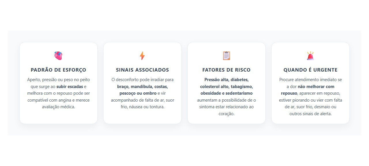 Aperto no Peito ao Subir Escadas: Sinais de Angina que Merecem Atenção