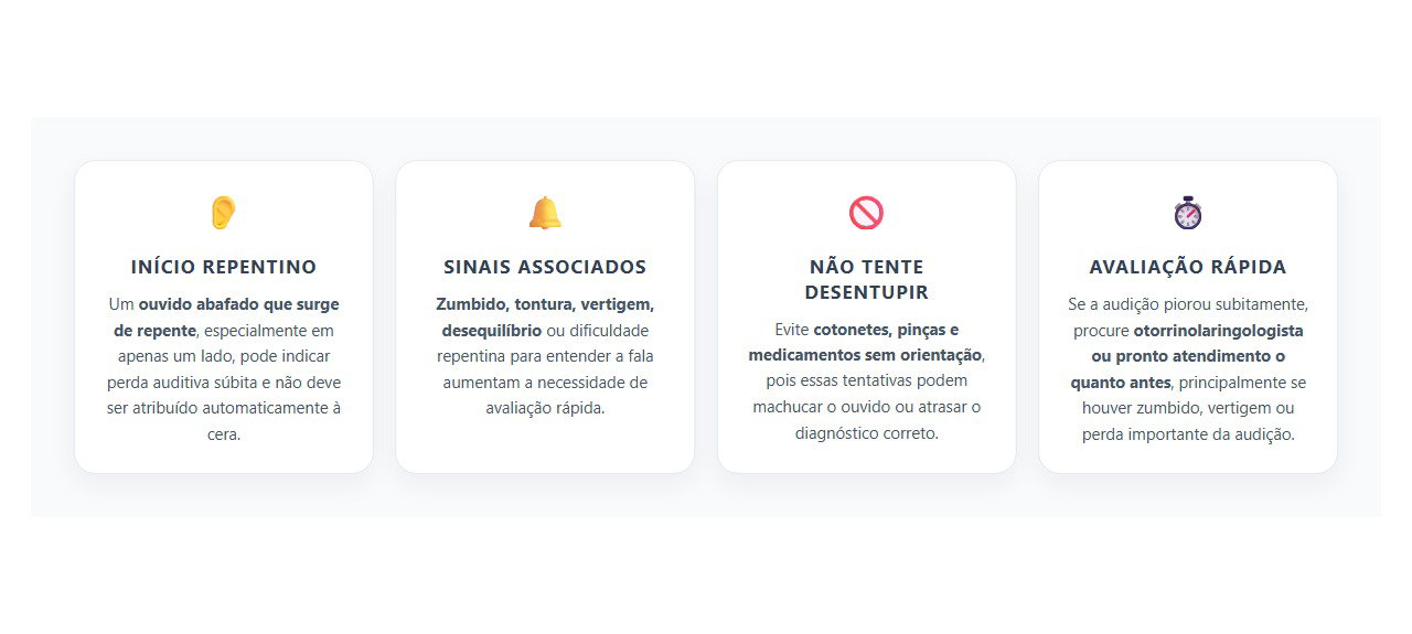 Ouvido Abafado de Repente: Sinais de Perda Auditiva Súbita que Pedem Atenção