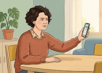 Afastar o celular para ler melhor pode ser um dos primeiros sinais de presbiopia.