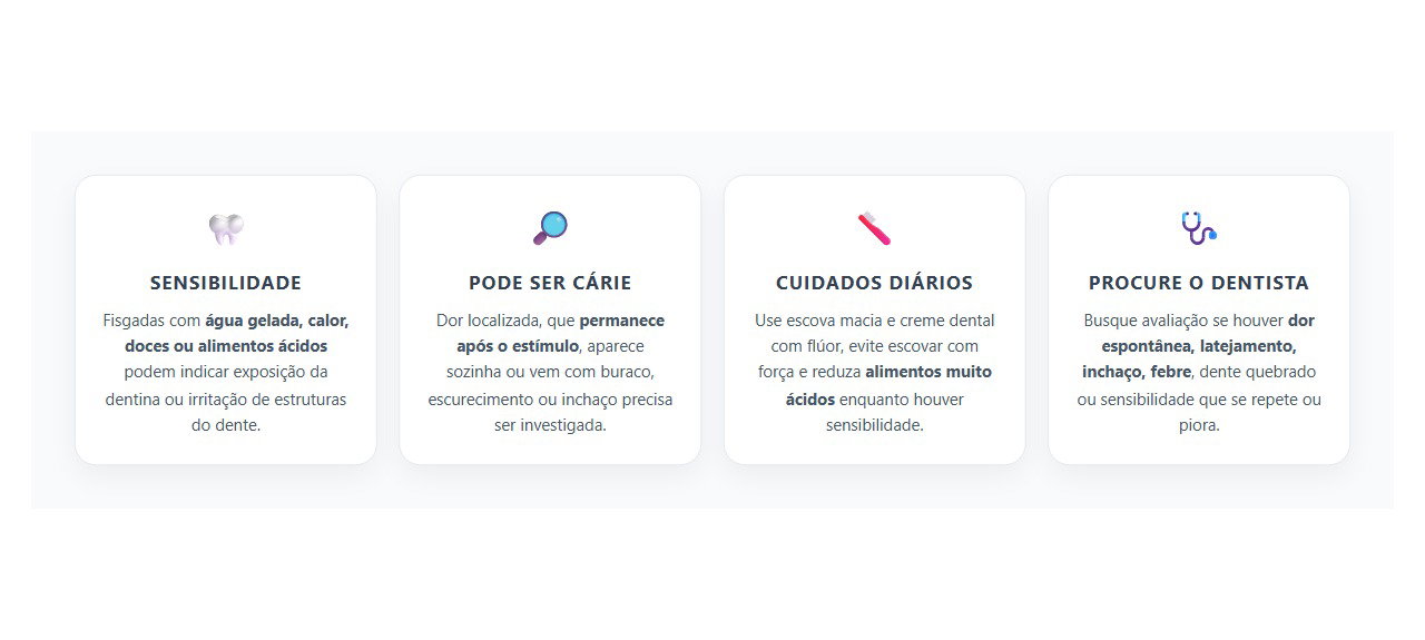 Dente Sensível ao Gelado: Quando a Fisgada Merece Avaliação