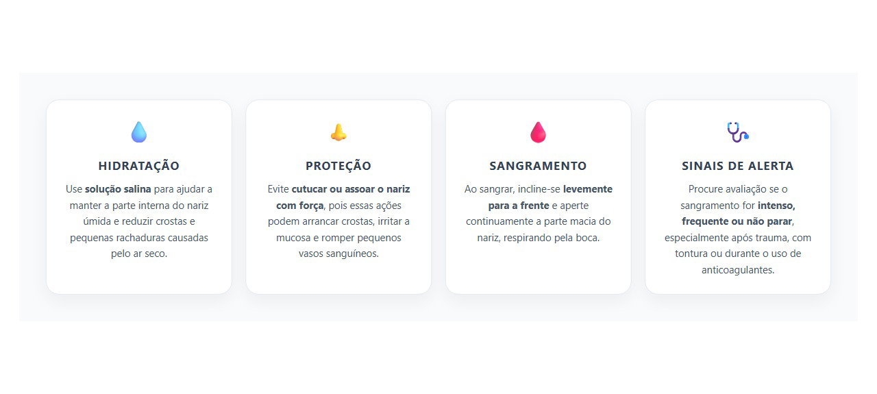 Nariz Sangrando no Tempo Seco: 4 Cuidados para Proteger a Mucosa Nasal