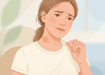 Acrocórdons no pescoço podem irritar quando prendem em correntes, roupas ou outros acessórios.