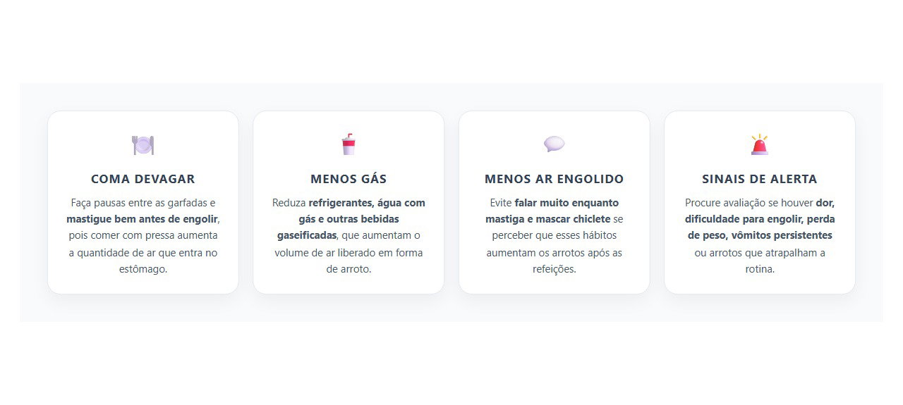 Arroto Excessivo Depois de Comer: 4 Hábitos que Podem Reduzir o Ar Engolido