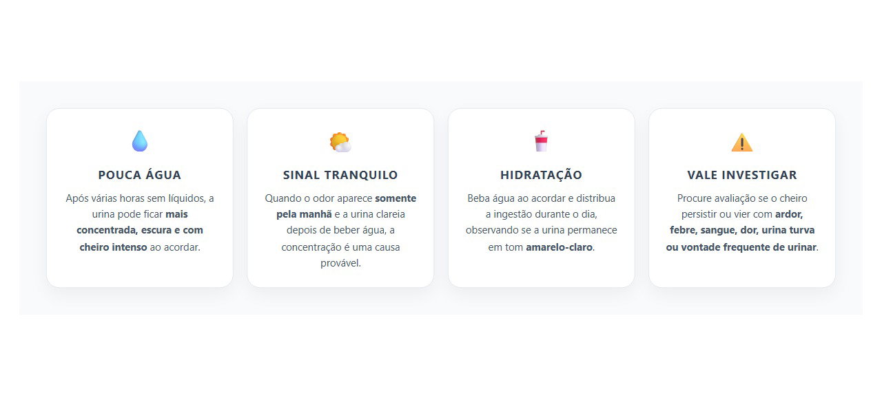 Urina com Cheiro Forte pela Manhã: Sinais de Desidratação e Quando Investigar
