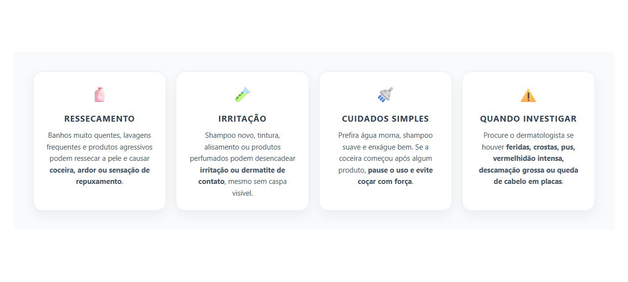 Couro Cabeludo Coçando sem Caspa: Ressecamento, Irritação e Sinais de Alerta