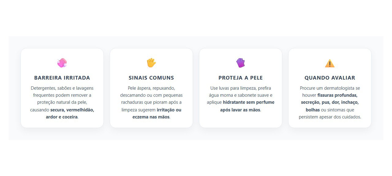 Mãos Vermelhas e Coçando Após Detergente: Sinais de Pele Irritada