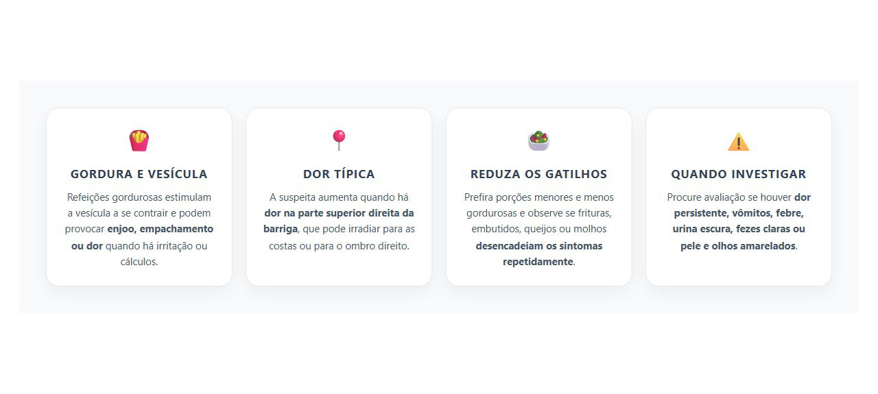 Enjoo Depois de Frituras: Quando a Vesícula Pode Estar Envolvida