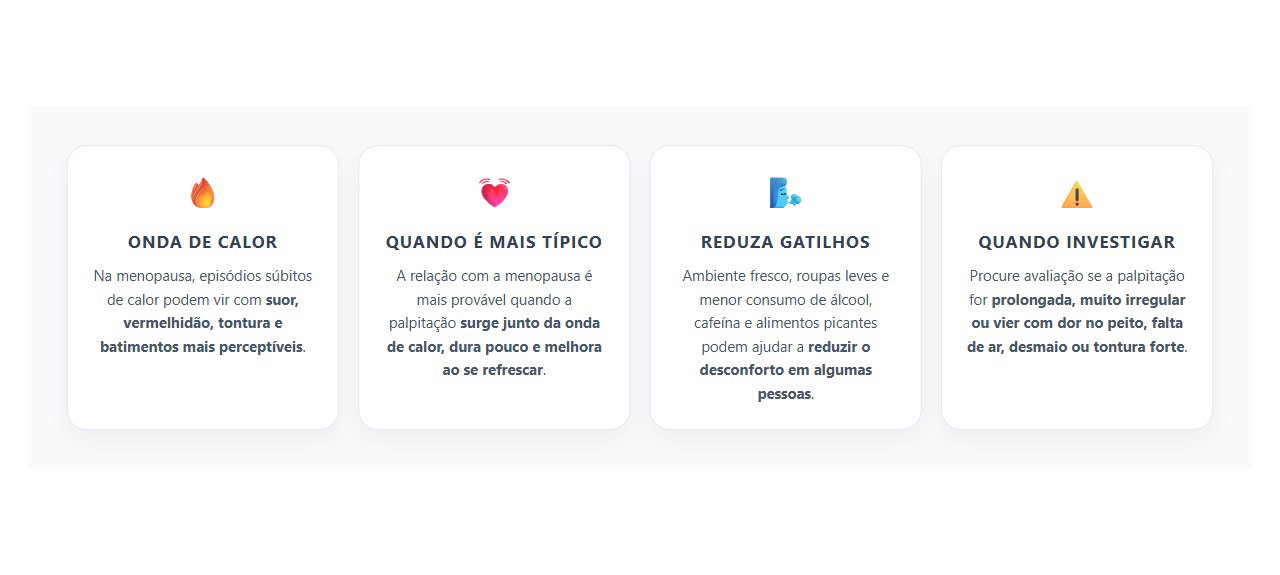 Ondas de Calor com Palpitação na Menopausa: Quando é Esperado e Quando Investigar